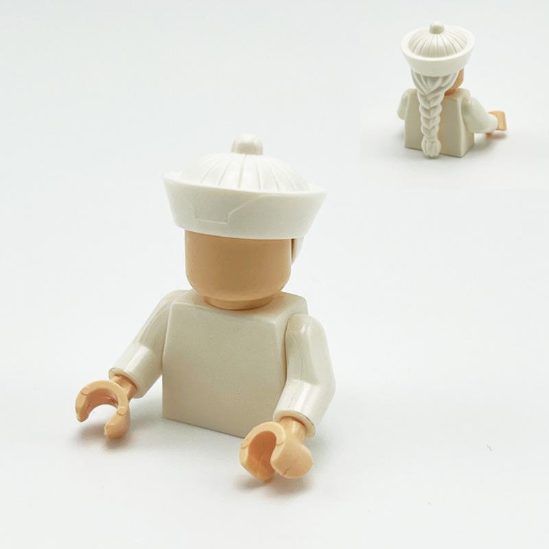 

Маленькие частицы строительные блоки миниатюрные аксессуары шапка для волос древняя династия Цин плетеная шапка зомби шляпа 0,1 кг