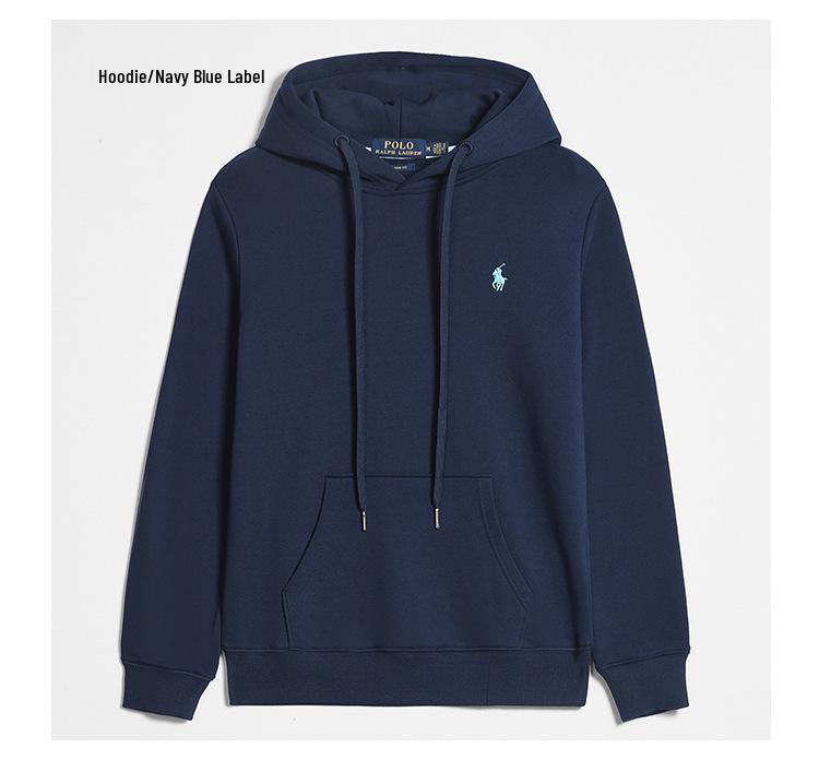 Hanorac cu fermoar pentru bărbați, casual, cu logo cal brodat - Mânecă lungă, culoare solidă, stil primăvară/toamnă