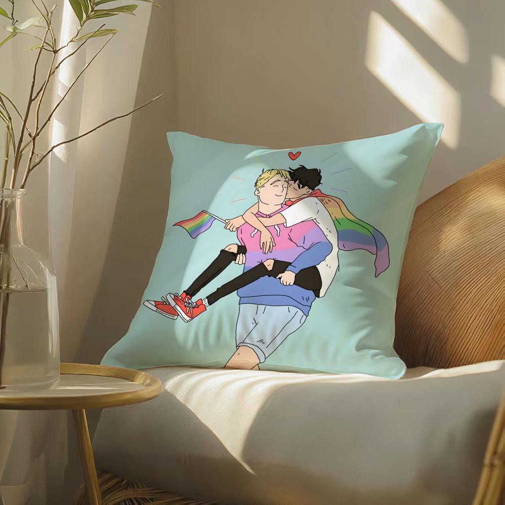 H-HeartstopperS Pillow Case Silky Elegant Comfort Sofa Bed Invisible Zipper