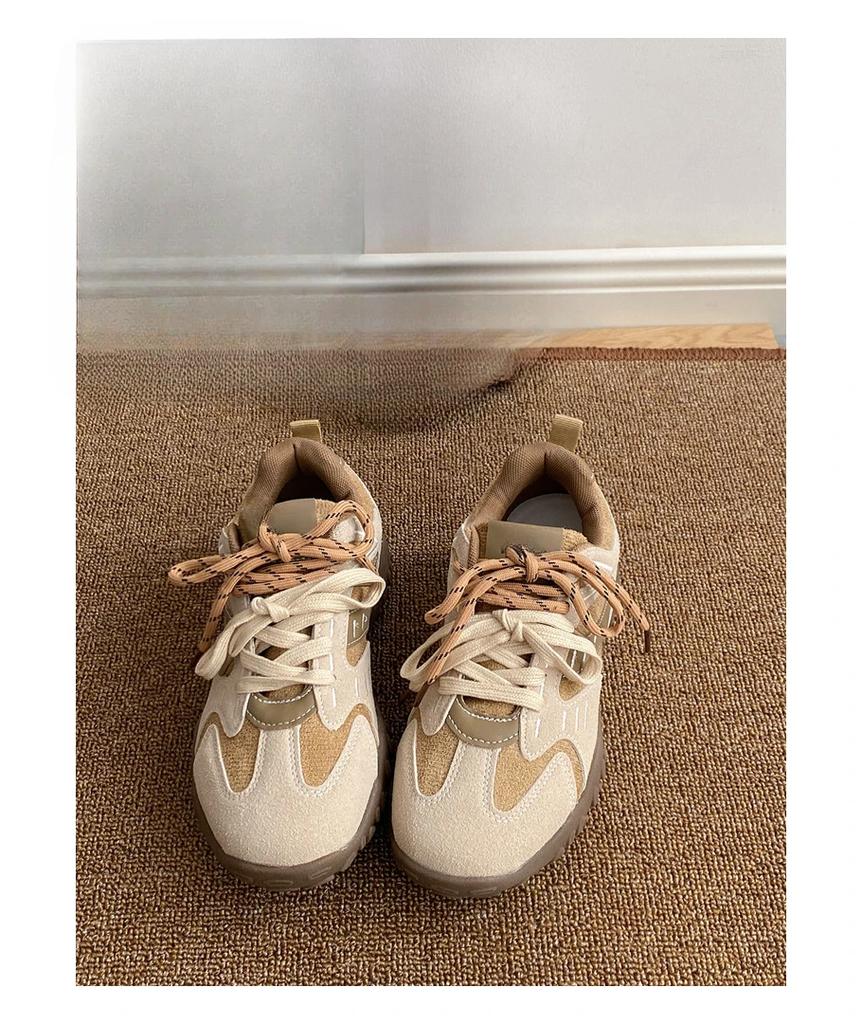 Retro Damen Schuhe 2024 Neue Herbst Lichtfarben Passende Freizeit Schuhe Damen Sneaker