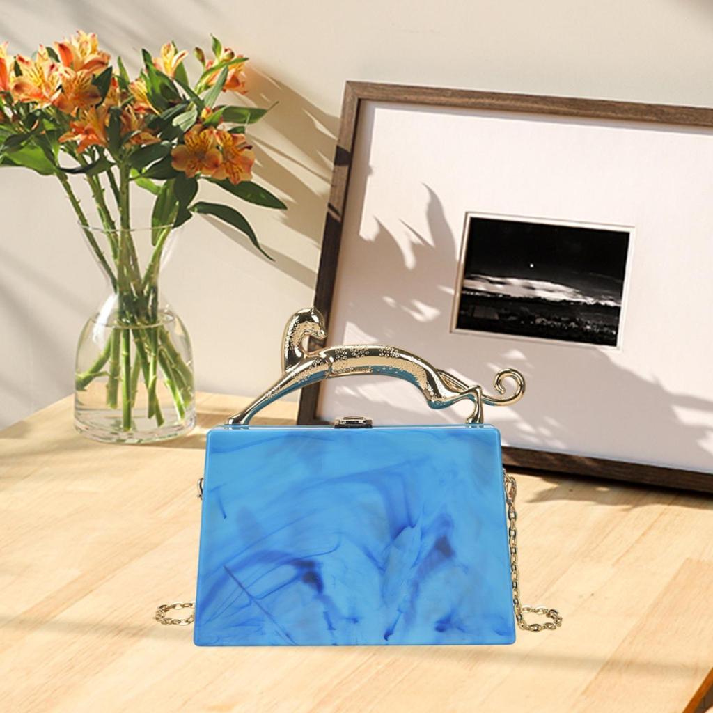 Women Acrylic Purse Crossbody Bag Box Clutch for Engagement Birthday Wedding