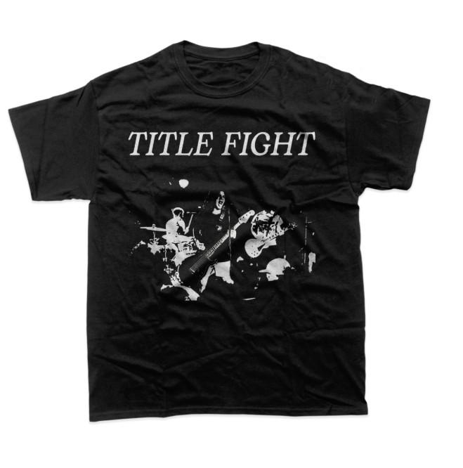BASIC Футболка черная с логотипом группы Title Fight Унисекс Все размеры S-5XL JM802 S разноцветный