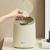 Mini Countertop Garbage Can Small Plastic Countertop Wastebasket Waste Can with Press Type Lid for Bathroom Bedroom