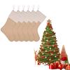 6PCS Xmas Stockings Decorations for Family Holiday Party Decor Hanging Stockings Gift Bags for Fireplace Xmas Tree Decor Brown