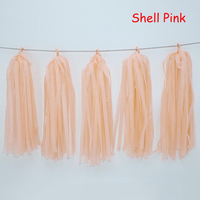 Wedding Party Decoration Color Paper Tassel Garland Bride To Be Birthday Decor Baby Shower Girl Slingers Mermaid Party Supplies