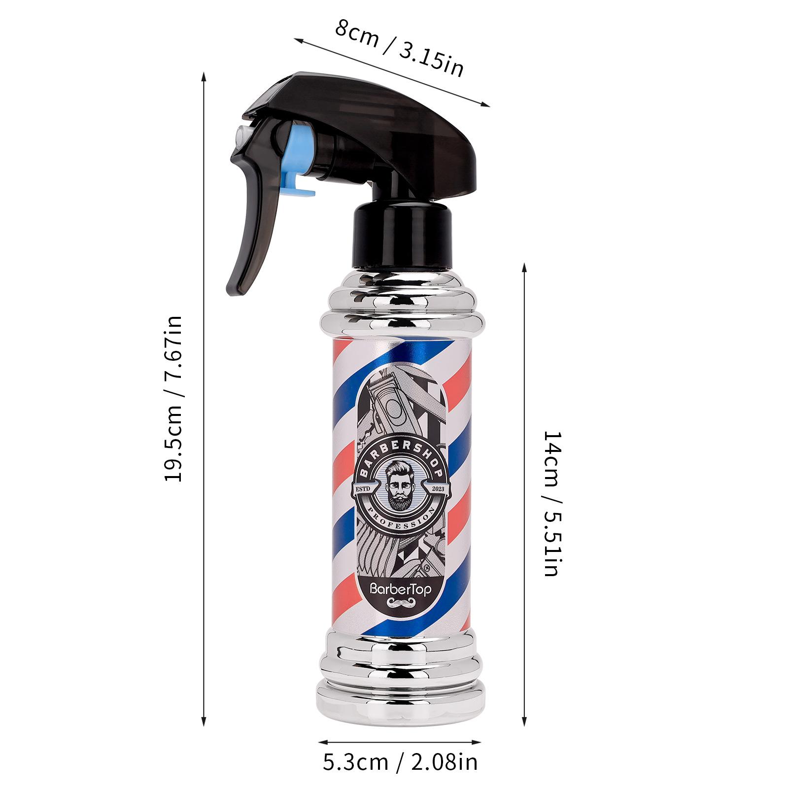 

Professional Sanitizer Spray Bottle Vintage Glass with Nozzle Alcohol Disinfectant Dispenser for Barber Salon Hair Styling Tool срібний
