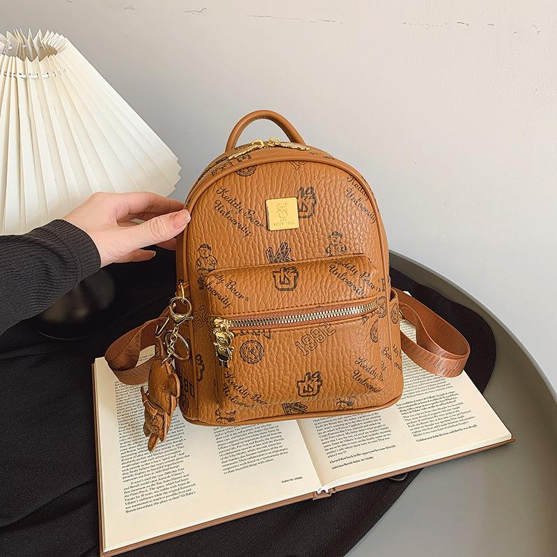 Retro Small Bag Women's Casual Fashion Niche Design Backpack Casual Lightweight Travel Small Backpack
