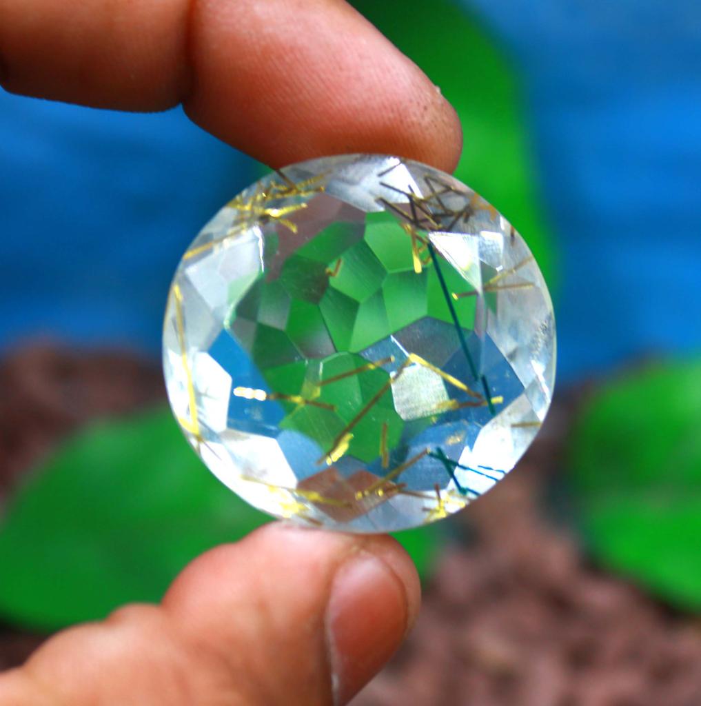 89.25 Carat Attractive Offer Round Shape Yellow Quartz Lab Created Brazil Certified Gemstone SN522