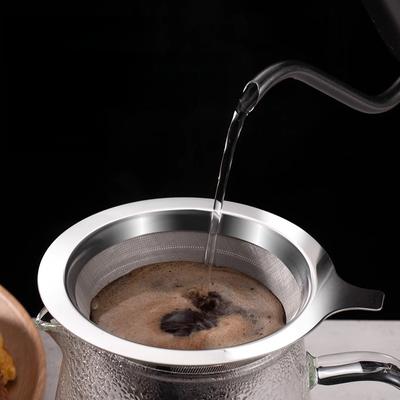 Filtre à café 800 mailles, entonnoir à café double couche en acier inoxydable, filtre domestique, équipement de café manuel sans papier