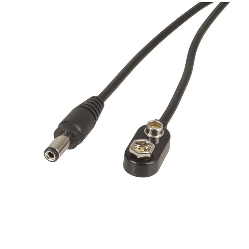 9V-Batterie-Snap zu Mittelpositiv 2,1mm DC-Stecker-Kabel
