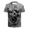 Summer Halloween skull digital printed shirt, men's and women's plus size crew neck short sleeves