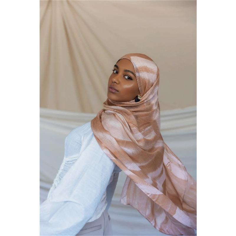 Watercolor Tie-Dye Scarf Shawl Travel With Polyester Long Scarf Turkey Middle East Headscarf