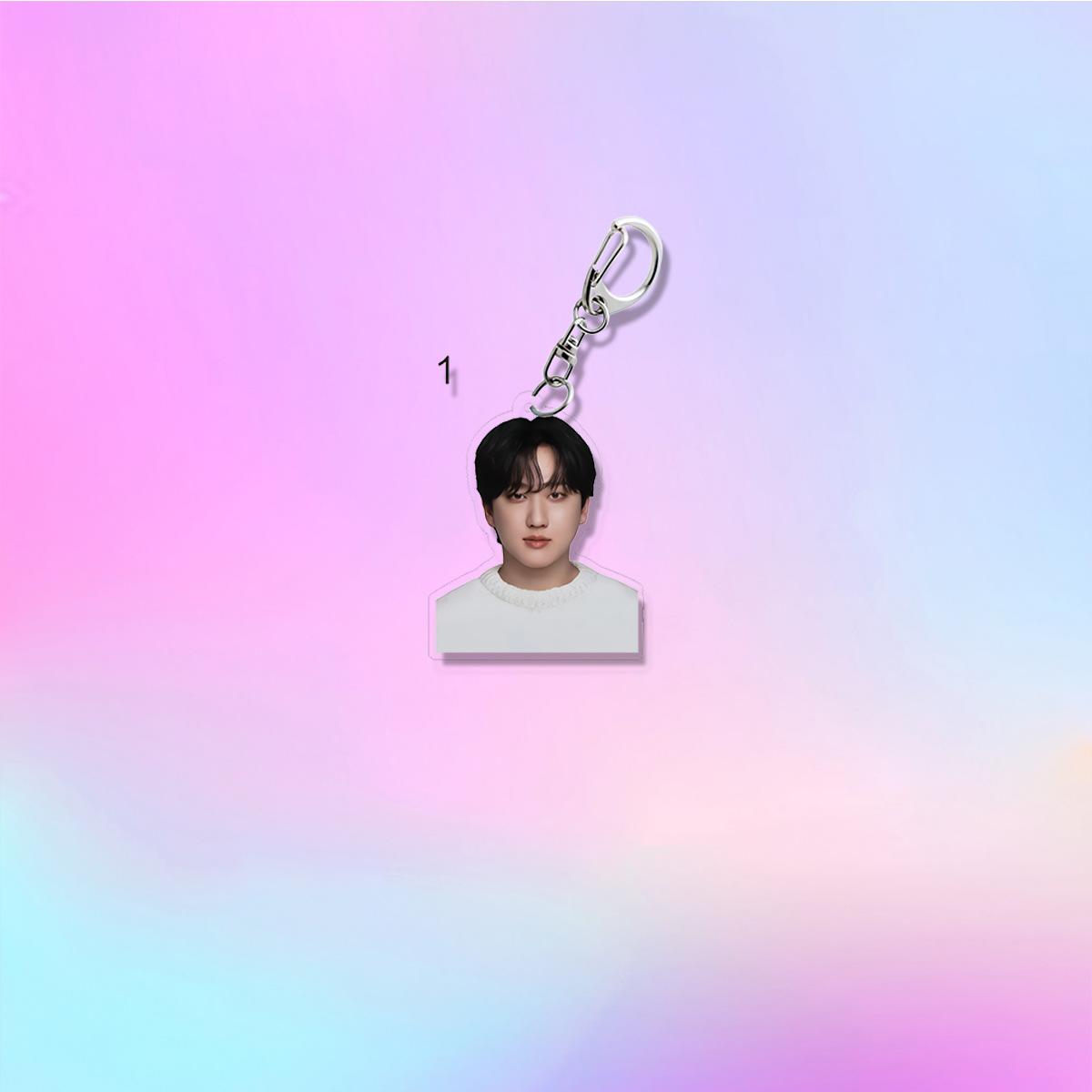 Stray Kids Photo Style Acrylic Keychain Set, Kpop Stray Kids Member Portrait Bag Charm Pendant, STAY Fans Collectible Accessory CHANGBIN
