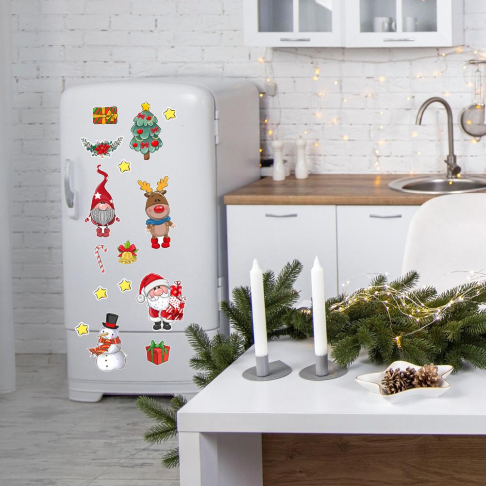Weihnachtsmann Kühlschrankmagnet Garagentor Magnet Dekorationen Festliches Weihnachts-Kühlschrankmagnet-Set mit Weihnachtsmann für die Küche