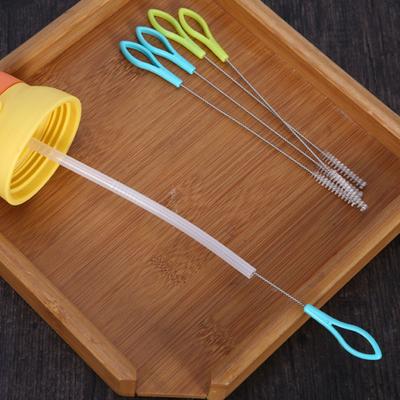 8Pcs Straw Brush Soft Bristles No Scratches Long Handle Hanging Hole Pipe Tube Cleaner Drinking Straw Cleaning Brush