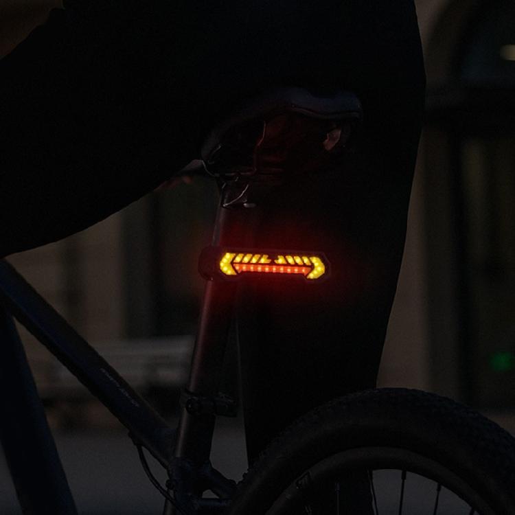 Rechargeable Cycling Rear Light Turn Signal Light Bikes Taillight With Large Viewing Angles And 50 Lumen Red Yellow LEDs