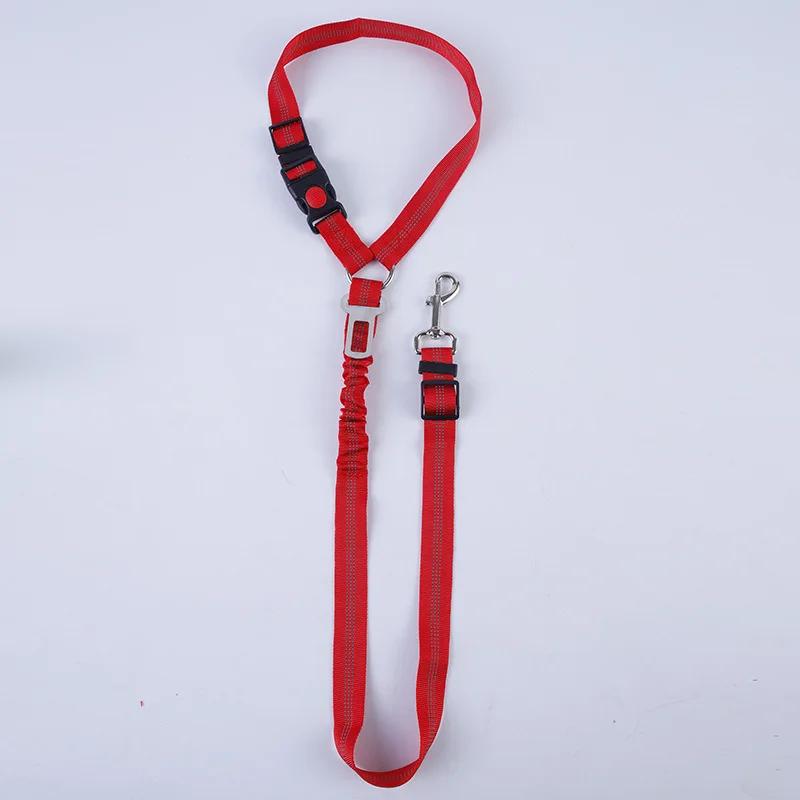 2 In 1 Heavy-Duty Elastic Dog Car Seat Belt Safety Harness, Crash Tested for Pets, Adjustable Travel Tether for Truck SUV Car