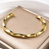 2026 Open Bracelet Women, New Classic Light Luxury Niche Plain Ring Exquisite Twist Bracelet Versatile