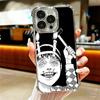 Japanese Horror Anime Plating Phone Case For Iphone 16 17 Pro Max Air 16E 14 15 Plus 12 13 Mini Anti-Fall Airabag Cover