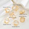 7 Pcs Gold Metal Ring Set for Women Starfish Shell Geometric Flower Knuckle Rings Vintage Daily Stackable Fashion Jewelry Gifts