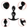 Silicone Vagina Anus Dilator Anal Beads Butt Plug with Metal Ball Adult Products Sex Toys for Men Women Gay Sextoys