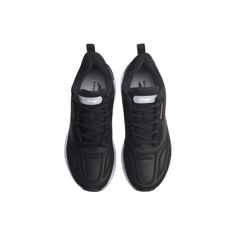 New LiNing Cloud 5 V Shield Cushioning And Breathable Low Top Running Shoes Women's Black White ARHP176-5