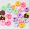 Assorted 100Pcs Kawaii Donut Cabochons Miniature Resin Donut Simulated Food Crafts for Scrapbook Embellishment Hair Bow DIY