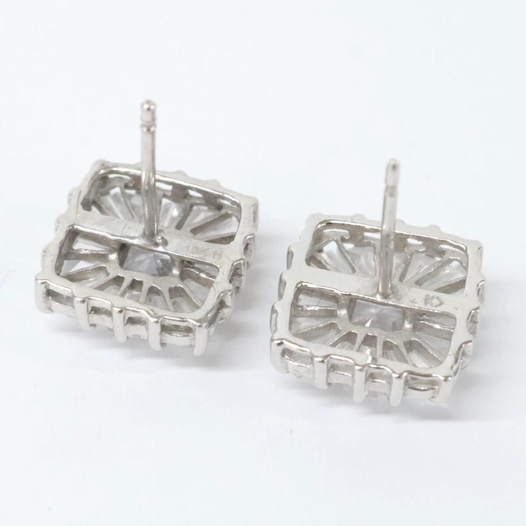 AVALANCHE K10 Square earring White goldUsed