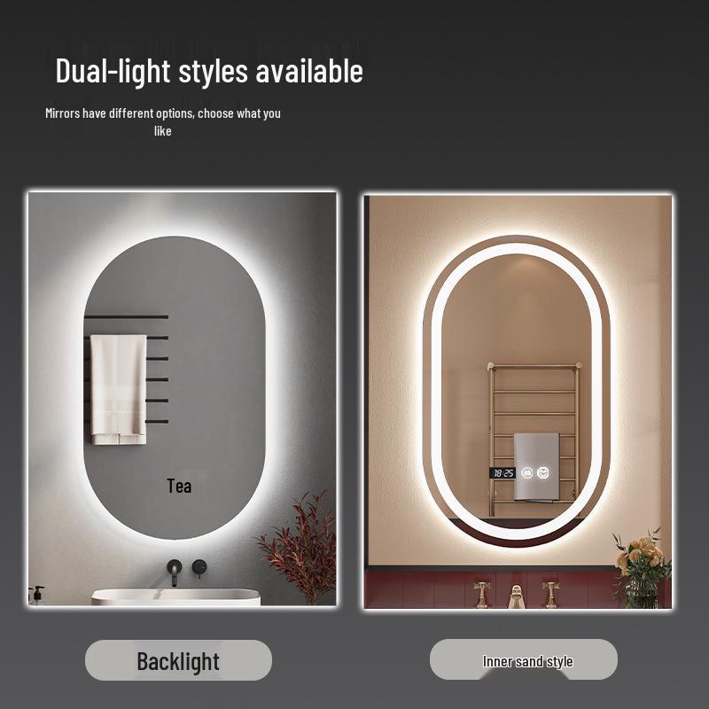 Oval LED Smart Vanity Mirror with Touch Screen