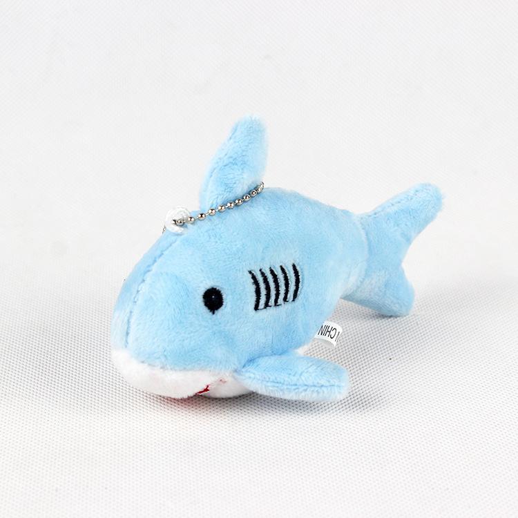 

Toy Shark Plush Pendant Bag Keychain Portable Suitable For Giving As A Gift синій