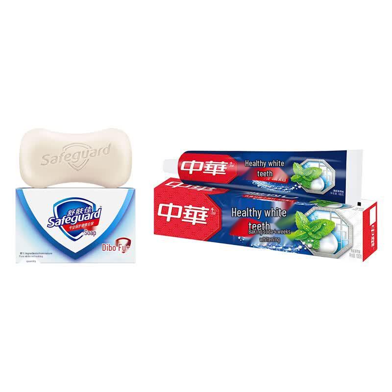 Набор: Мыло Safeguard Pure White и Зубная паста Zhonghua