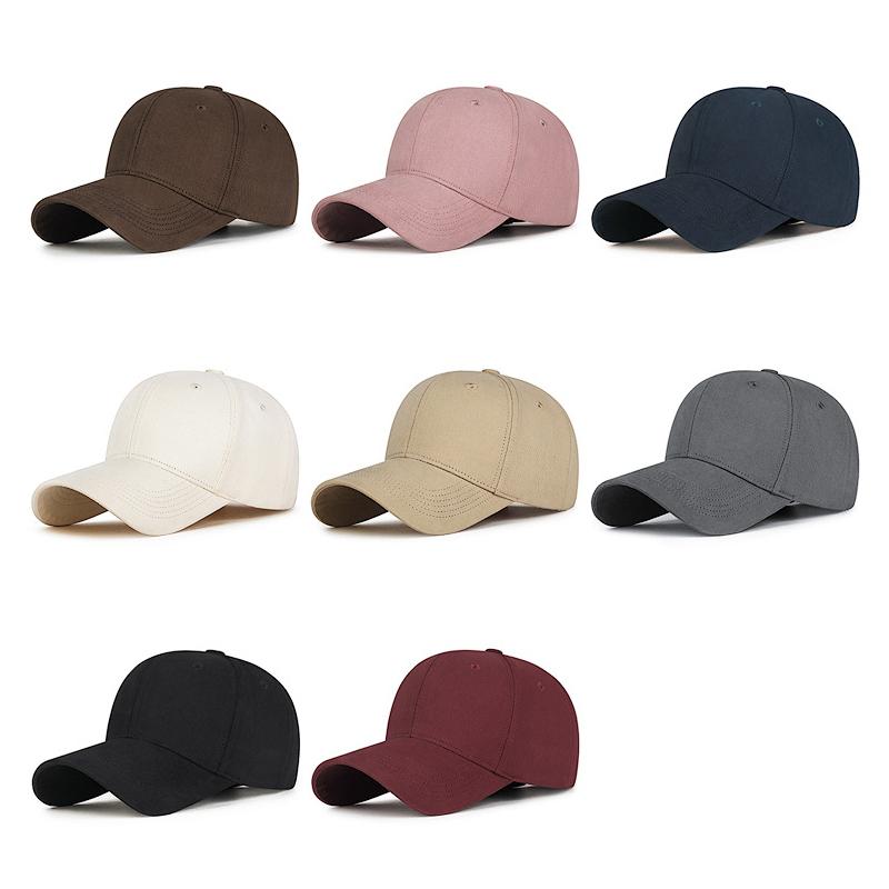 Four Seasons Men Women Solid Color Cotton Baseball Cap Outdoor Sports Sun Hat