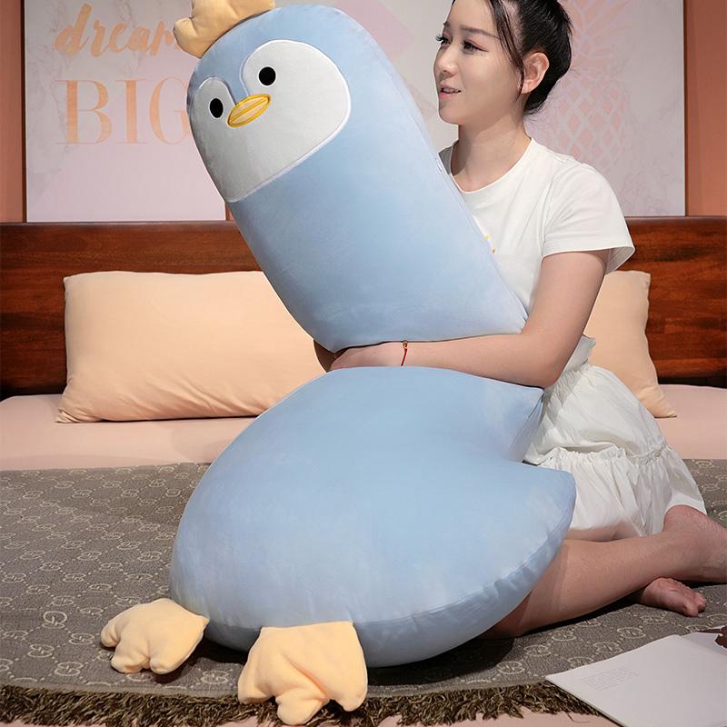 100/120cm Lovely Penguin Dog Zebra Pig Kawaii Long Pillow Stuffed Soft Animal Dolls Sleeping Toys