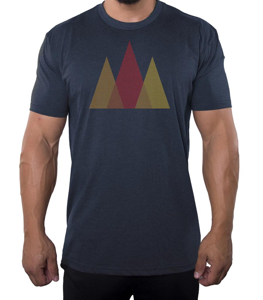 Triangle Tree Line Outdoor T-Shirt Men's Graphic Shirts, Nature shirts