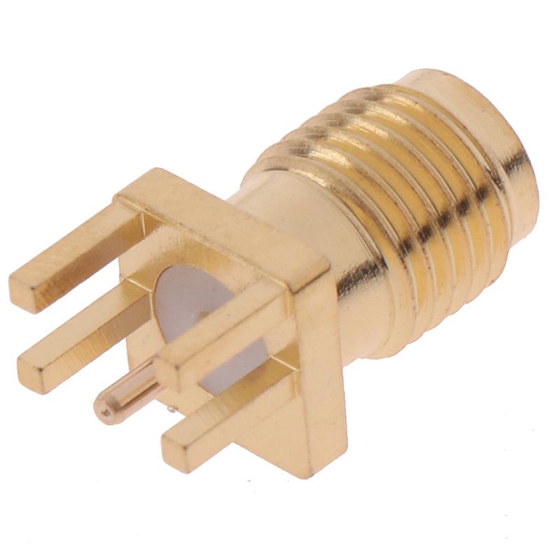 10X 1.6Mm Sma Female Jack Solder Nut Edge Pcb Clip Straight Mount Rf Connector
