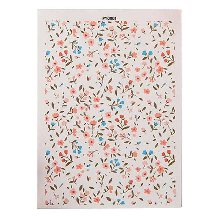 Floral Transfer Sheet for Clay Jewelry, Water Soluble Clay Transfer Paper