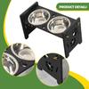 Elevated Cat Bowls Feeding Raised Station Pet Feeder for Dogs Cats