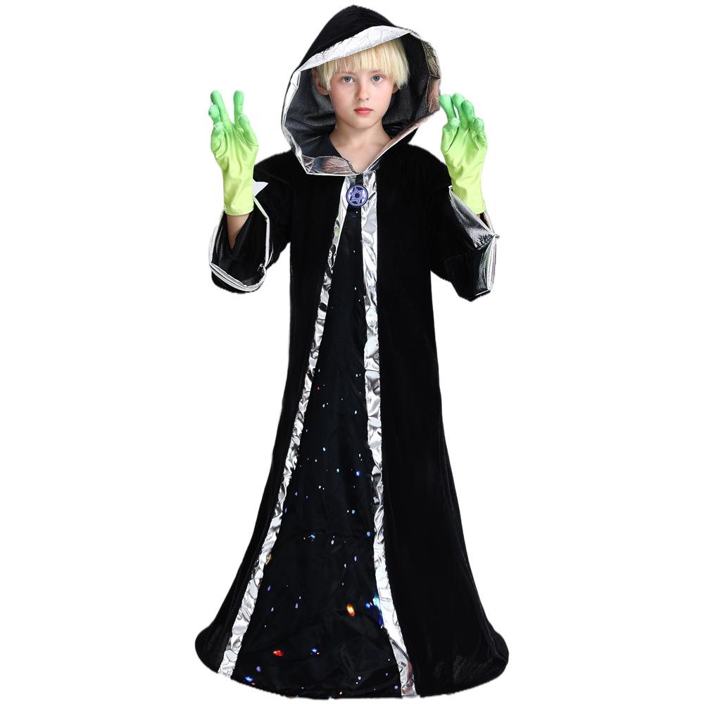 Kindertag Alien Boss Cosplay Verkleidungskostüm für Kinder Jungen Mädchen Halloween Weihnachten Karnevalsparty Rollenspiel Outfit Maske