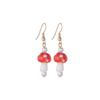 Cute and Creative Red Mushroom Resin Pendant Earrings for Women Sweet Jewelry Gift Clothing Accessories