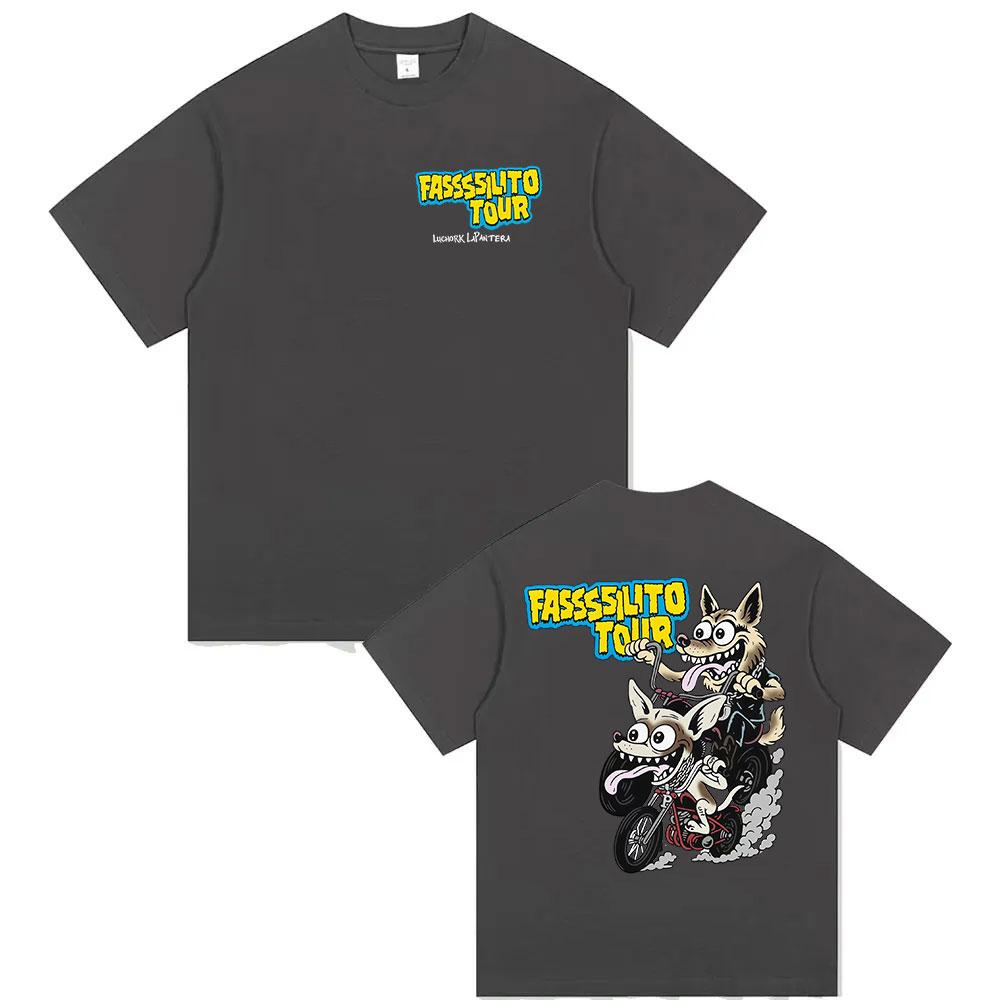 

Ta Facil La Panter Lucho Rk Tour 2026 Merch T Shirt Mens Pop Fashion Oversized Cotton Tshirts Retro Hip Hop Clothing Tshirt S