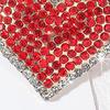 Brooch Red Rhinestones-Encrusted Heart Shape Pin Clothes Jackets Bags Hats Badge Decorative Accessory