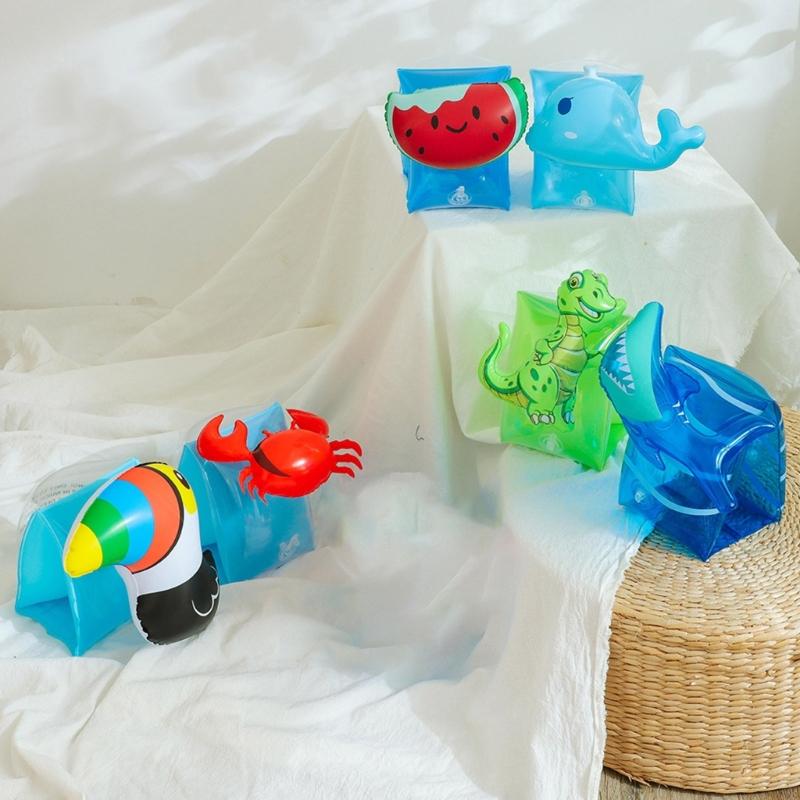 1 Pair Arm Floaties Arm Rings Swimming Inflatable Armbands Swim Float Arm Bands