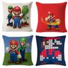 Super Bros Mario Pillow Cover Car Home Living Room Sofa Bedroom Cushion Cover