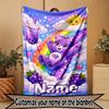 Custom Name Personalized Care Bears Print Blanket, Home Decor, Bedroom, Sofa, Camping, Couch, Gifts for Birthday Christmas
