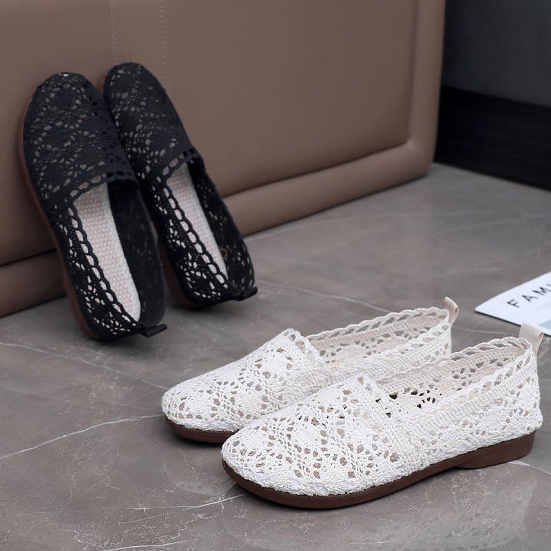 Fashion women's shoes  casual sneaker Lace Mesh Hollow Out Fashion Trendy Elegant Comfortable Flat women's summer shoes