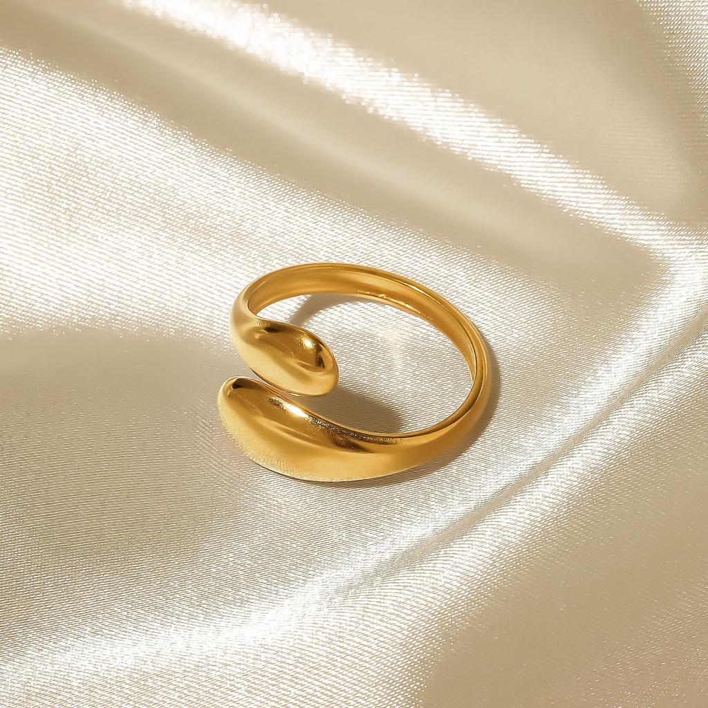 Anello da donna alla moda in 1 pezzo Anello da donna Anello in metallo Anello lucido Anello in metallo Regalo per le vacanze