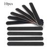 10pcs Nailfile Professional Nail Buffer Black Sandpaper Strong Straight Lime Angle 100/180 Buffing Sanding Files Tool Nail Files