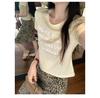 Women's Korean Style Slim Fit Letter Print Short Sleeve Crop Top
