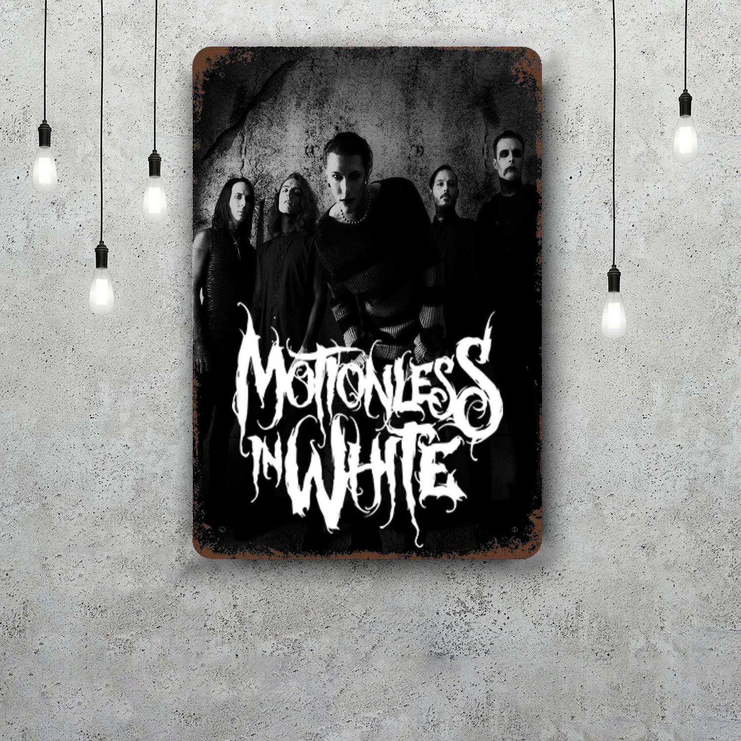 

Motionless In White Metal Signs wall decor Vintage Tin Signs Captain Metal Poster Decor for Bar Pub Club Wall Decoration 20x30cm（7.8x11.8inch）