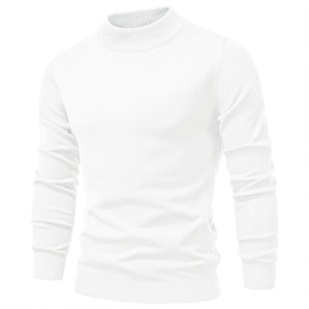 European Chic Men's High-Neck Sweater: Autumn/Winter 2025 Light Luxury Knitwear, High-End Base Layer